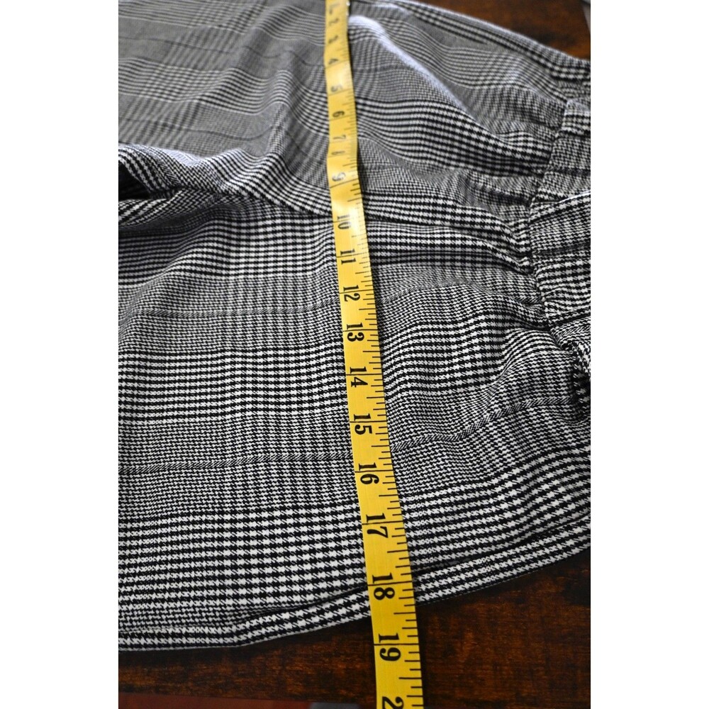 ZARA TRF Plaid Paperbag Waist Cropped Pants Belted Wide Leg XS - Picture 5 of 7